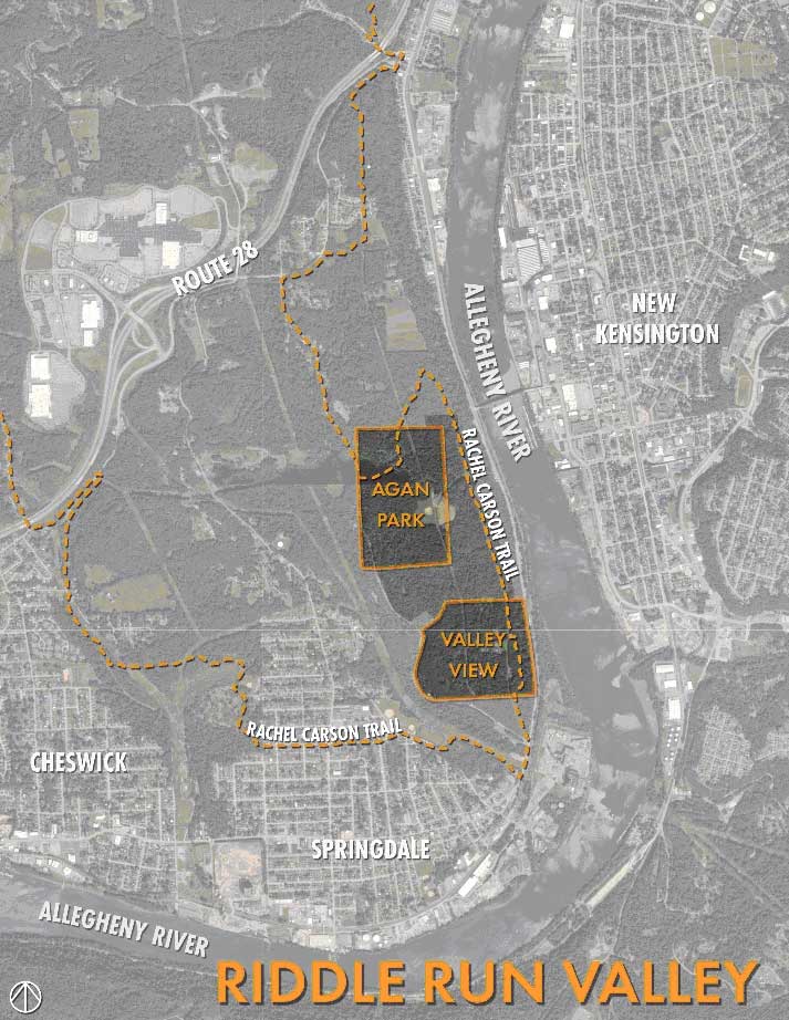 Map of Riddle Run valley